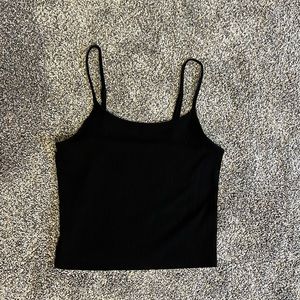 AMERICAN EAGLE Black Cropped Tank Top